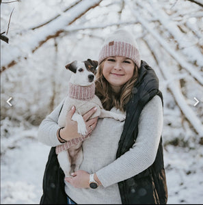 Hunter Odense Sweater with matching knitted beanie hat for owner