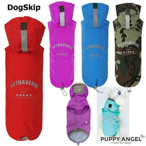 PuppyAngel Pa-ow303 FifthAvenue Raincoat Special for Long and Skinny dogs