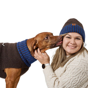 Hunter Odense Sweater with matching knitted beanie hat for owner