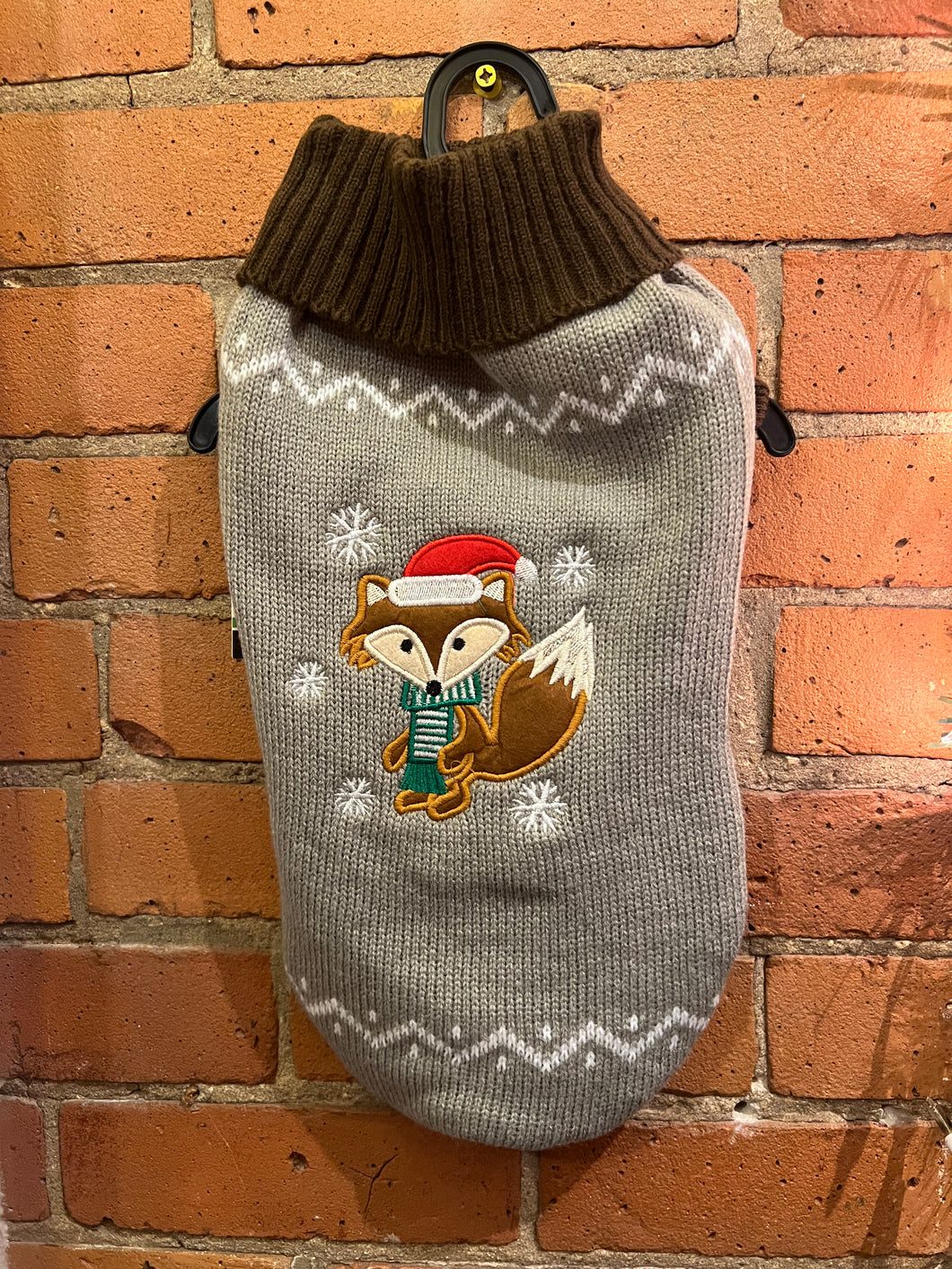 Christmas Sweater Brown Fox